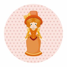 lady girl cartoon theme elements N136