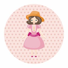 lady girl cartoon theme elements N137