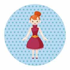 lady girl cartoon theme elements N138