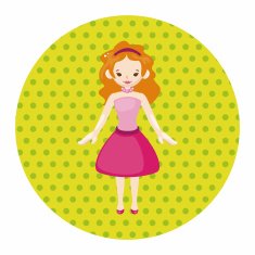 lady girl cartoon theme elements N139