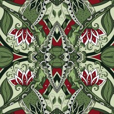 Vector Seamless Abstract Tribal Pattern N55