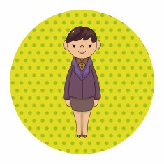 lady girl cartoon theme elements vector eps N46