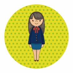 lady girl cartoon theme elements vector eps N48