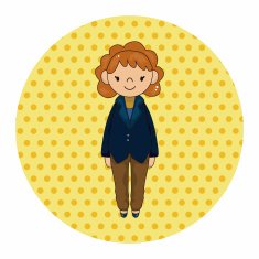 lady girl cartoon theme elements vector eps N49
