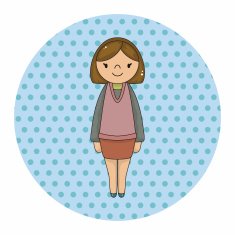 lady girl cartoon theme elements vector eps N50