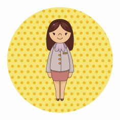lady girl cartoon theme elements vector eps N51