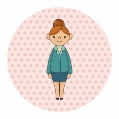 lady girl cartoon theme elements vector eps N53