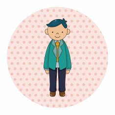 boy man cartoon theme elements vector eps N32
