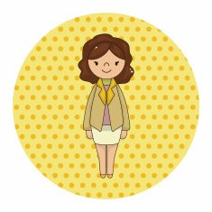 lady girl cartoon theme elements vector eps N54