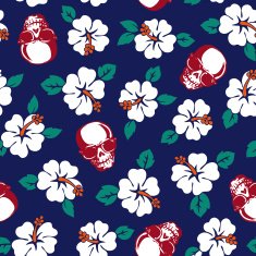 Hibiscus skull pattern