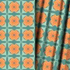 Seamless geometric floral pattern N6