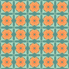 Business Card with geometric floral pattern N16