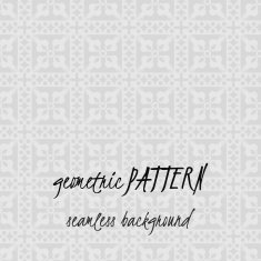 Business Card with geometric floral pattern N17
