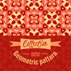 Business Card with geometric floral pattern N18