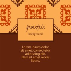 Business Card with geometric floral pattern N19