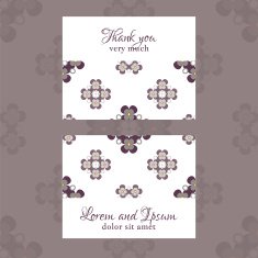 Business Card with geometric floral pattern N21
