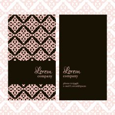 Business Card with geometric floral pattern N24