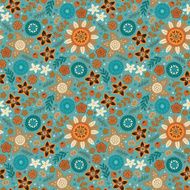Scandinavian wild flowers seamless pattern N3