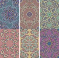 Set of seamless patterns in oriental style N2