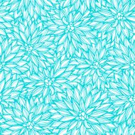Seamless pattern with flowers Dahlia N2