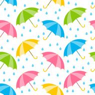 Seamless pattern with color umbrellas N2
