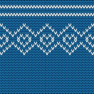 knitted hearts pattern on a blue background