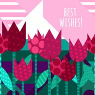 Vector creative floral seamless background Flat illustration
