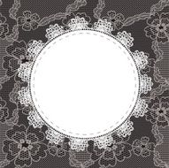 Elegant doily on lace gentle background N5