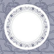 Elegant doily on lace gentle background N6
