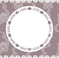 Elegant doily on lace gentle background N7