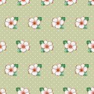 Seamless floral pattern with cute azalea flowers background