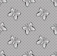 Gentle dotted lace with butterflies