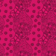 Lace seamless pattern with flowers N47
