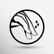 Nail polishing at the salon - Vector icon isolated N47