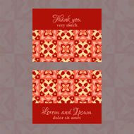 Business Card with geometric floral pattern N25