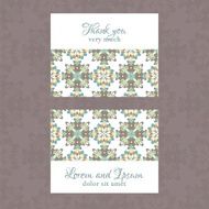 Business Card with geometric floral pattern N26