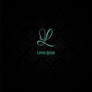 Business Card with geometric floral pattern N27