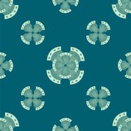 Seamless geometric floral pattern N13