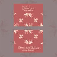 Business Card with geometric floral patternÂ