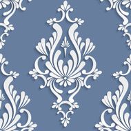 Vector Floral Damask Seamless Pattern