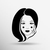 Woman face fashion girl beauty illustration vector N32