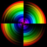 Abstract rainbow colours on a background