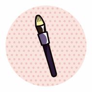 makeup brush theme elements vector eps N6