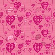 Lace seamless pattern with hearts N2