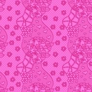 Lace seamless pattern with flowers N49