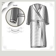 Clothes for swimmers Engraving style 4