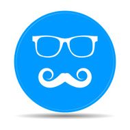 Mustache and Glasses vector icon