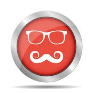 Mustache and Glasses vector icon N2