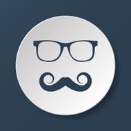 Mustache and Glasses vector icon N3
