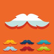 Flat design mustache N5